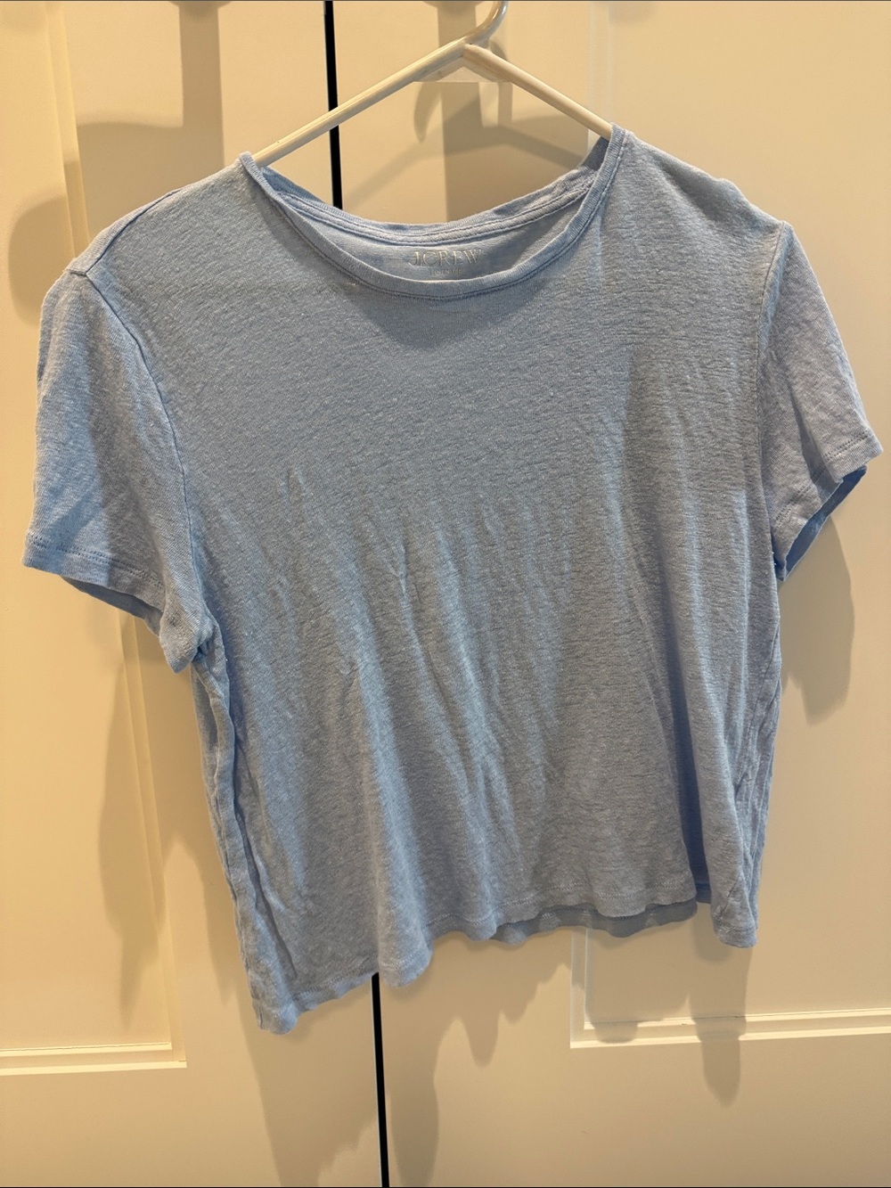JCrew Light Blue Linen Tee